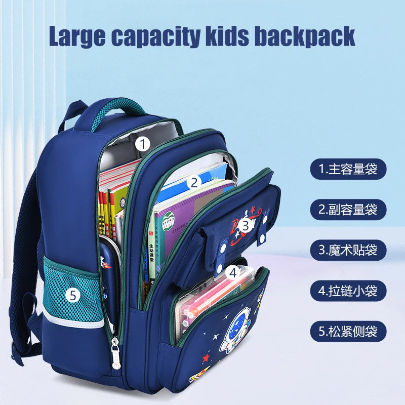 Kids Backpack for Boys Girls Astronaut Primary School Bag Ergonomic Kindergarten Children BooKbag