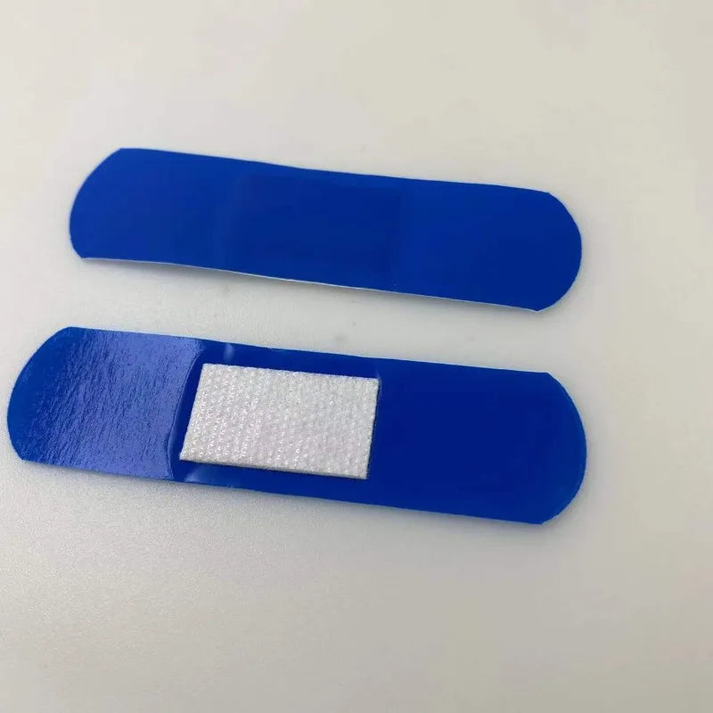 Pansement adhésif bleu détectable en métal, 100 pièces, pansement étanche pour service alimentaire, premiers secours, pansement pour plaies