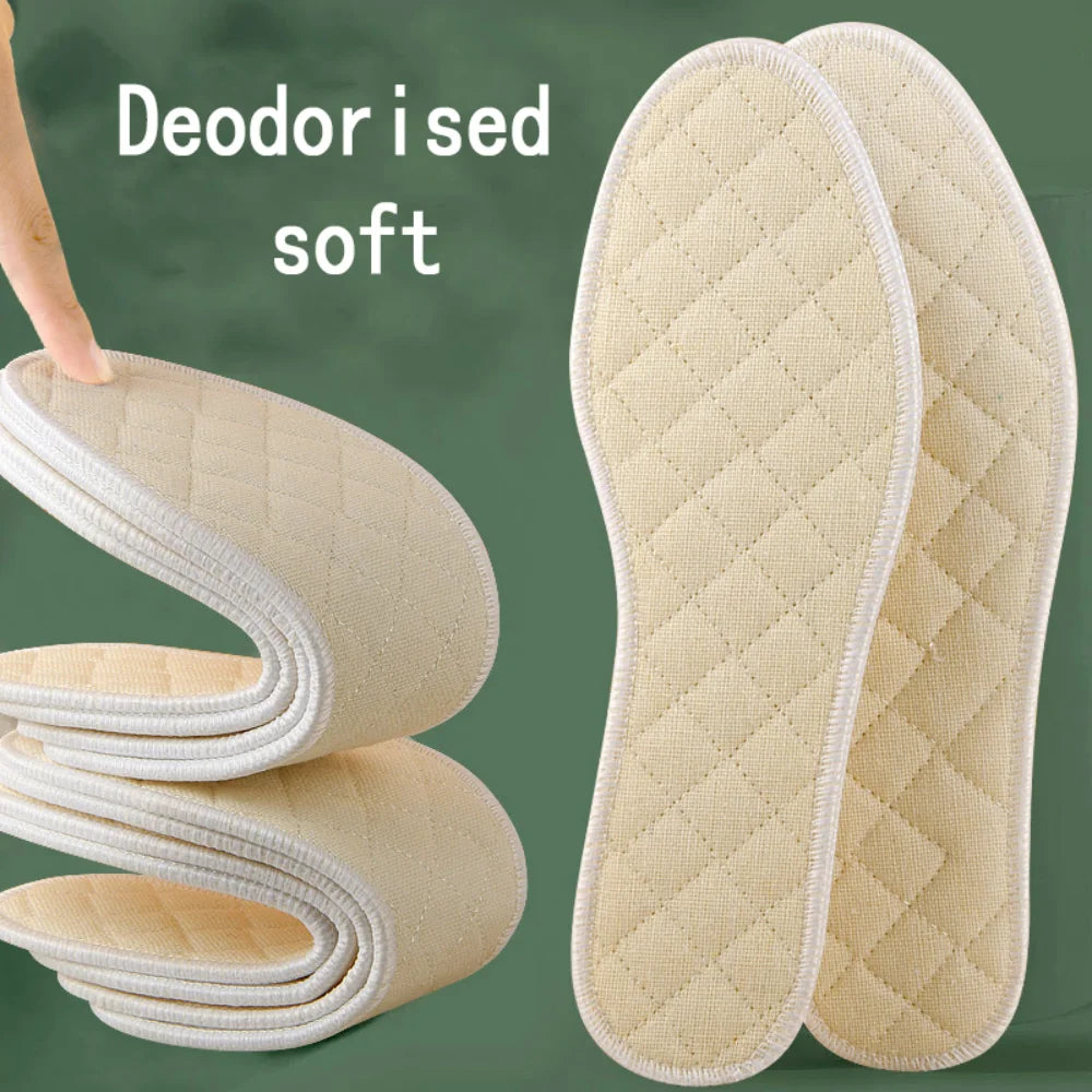 Semelles intérieures déodorantes en armoise pour hommes et femmes, coussinets de sport doux et respirants, absorbant la transpiration, coussinets de chaussures de course