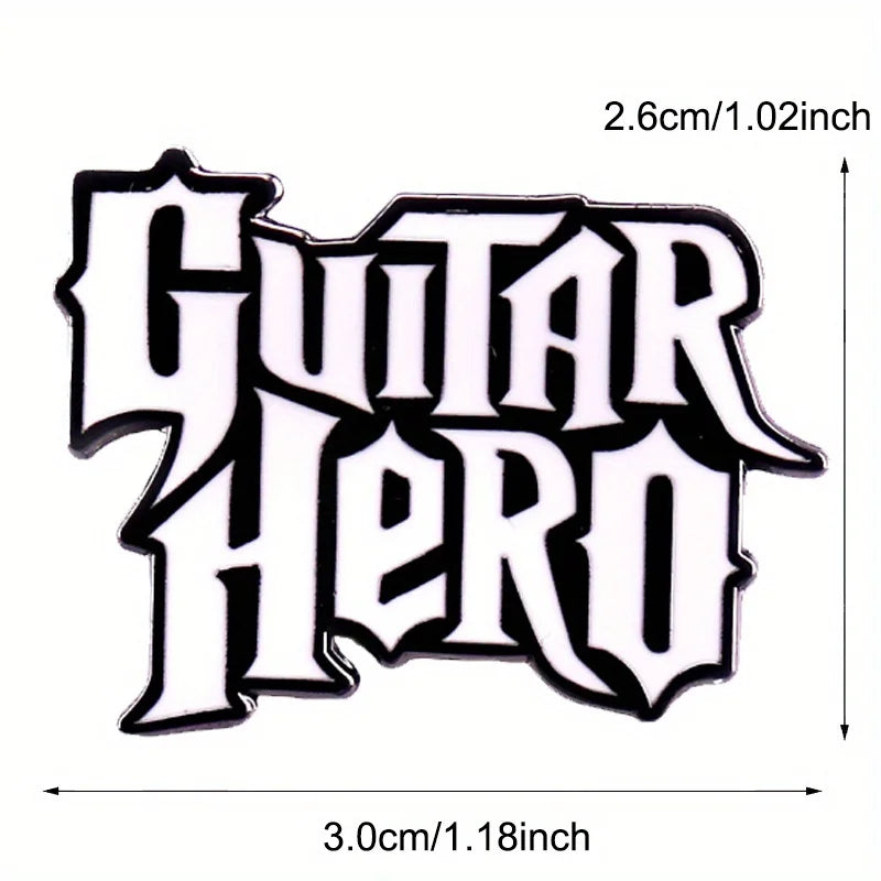 "Guitar Hero" Emblem Music Rhythm Game Brooch Enamel Pins