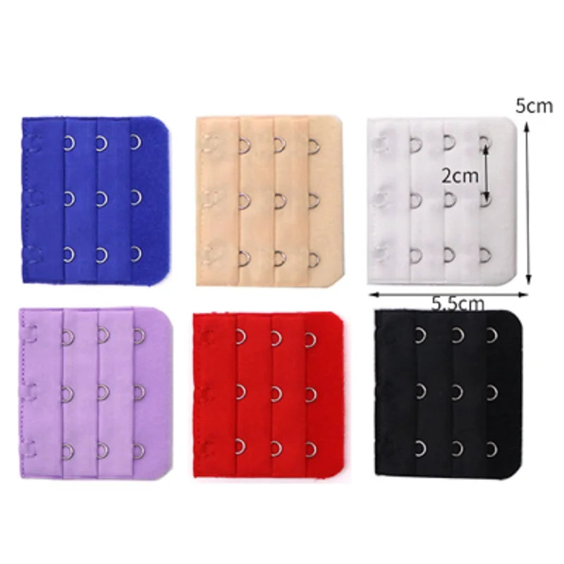 6pcs Back Bra Extender Strap Extension 2 Hooks Extenders For Women Bra Accessories Lengthened Buckle Bra Hook Botton Intimates