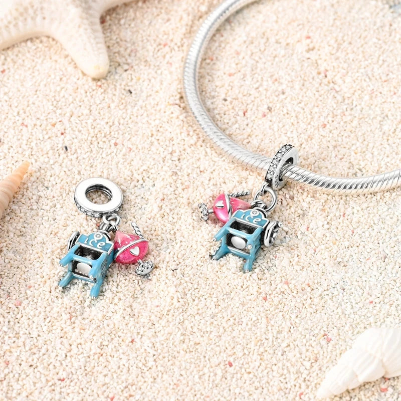 New 925 Sterling Silver Luminous Elf Blue Purple Butterfly Moon Life Tree Charms Beads Fit Pandach Original Bracelet DIY Jewelry