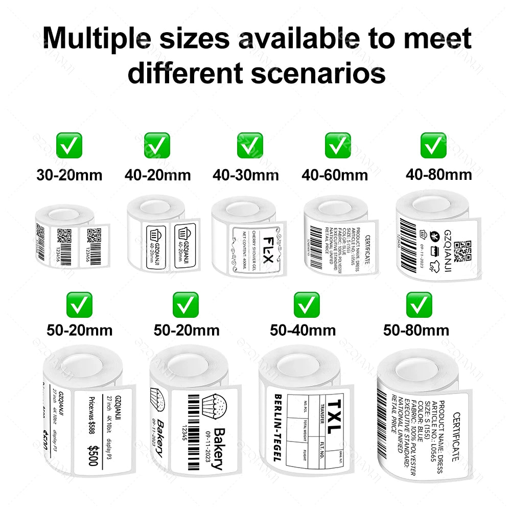 Marklife P50 Bluetooth Thermal Label Printer Barcode Sticker Paper Printer Self-adhesive Label Maker Labeling Portable Machine