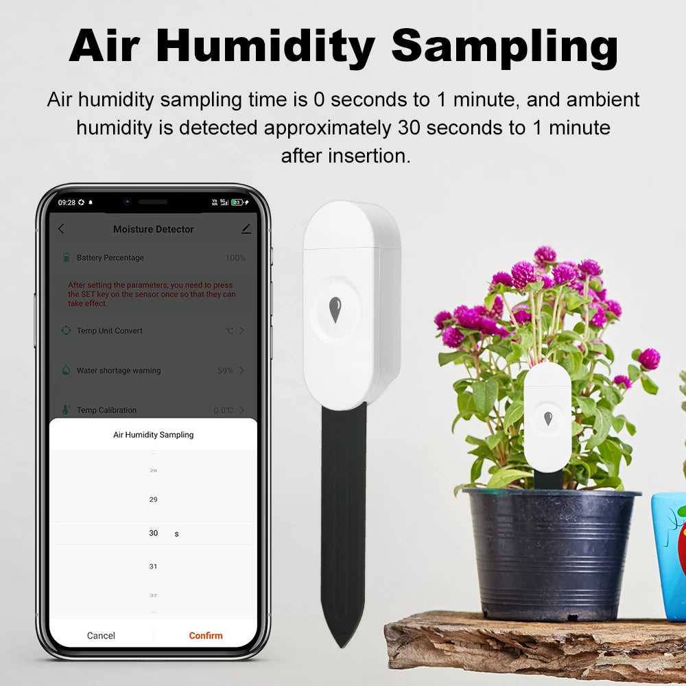 Testeur de sol intelligent Zigbee 3.0, compteur de température et d'humidité, thermohygromètre étanche, détecteur d'irrigation et d'automatisation de jardin