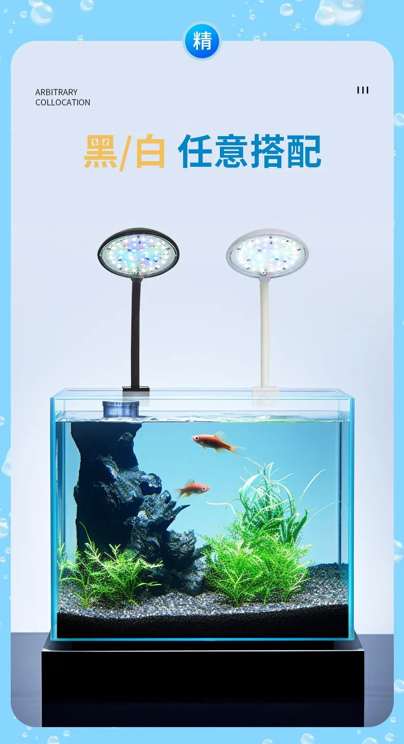 Lampe d'aquarium USB 5 W 7 W LED étanche pour aquarium, lampe sous-marine pour poissons, décoration d'aquarium, lampe pour plantes, mini lampe pour aquarium