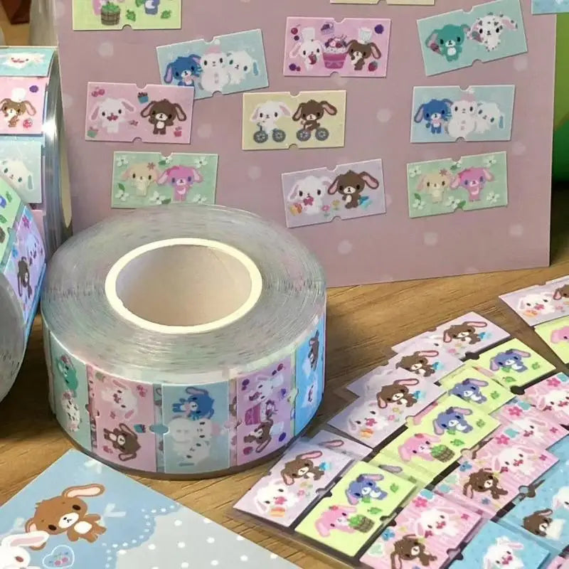 Repeat Kawaii Sanrio Sugarbunnies Cartoon Label Stickers Creative Peripherals Hand Account Notes Decorative Sealing Stickers