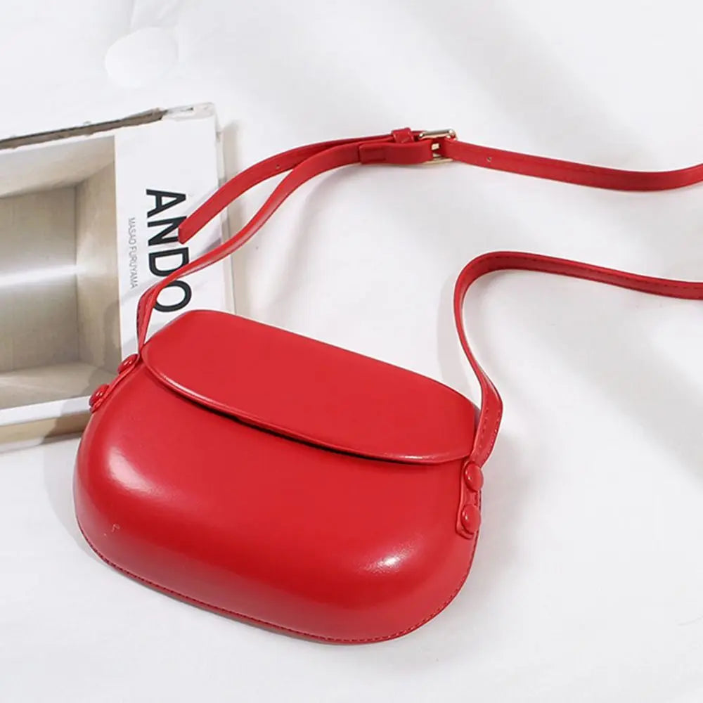 PU Leather Women Crossbody Bag Fashion Luxury Purse Sling Bags Saddle Shoulder Bag Candy Color Girl Messenger Bags