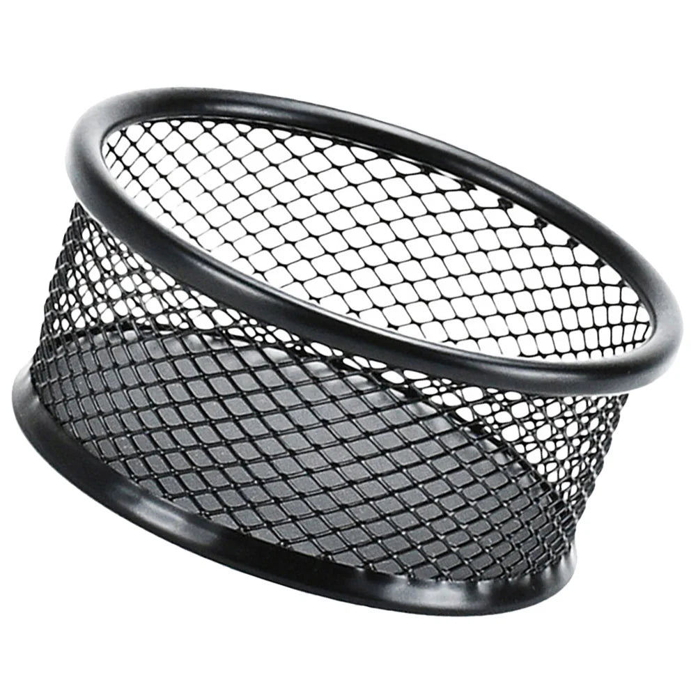 Paper Clip Holder Basket Office Supplies Binder Clips Containers for Desk Accessories Grid Desktop Mesh Holders Sundries Iron