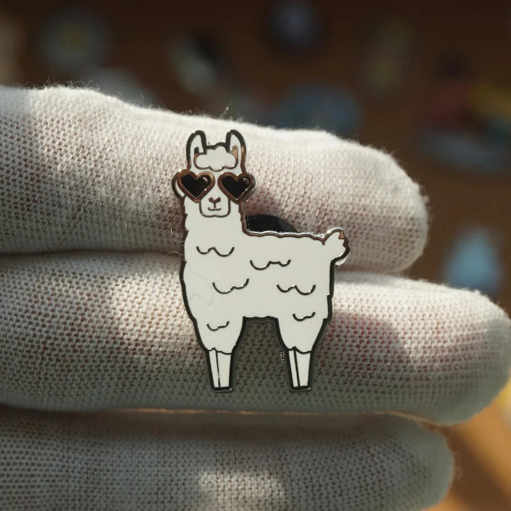 Cute Llama Hard Enamel Pin Animal Lapel Pins Badge Lover Gifts Brooch for Jewelry Accessory