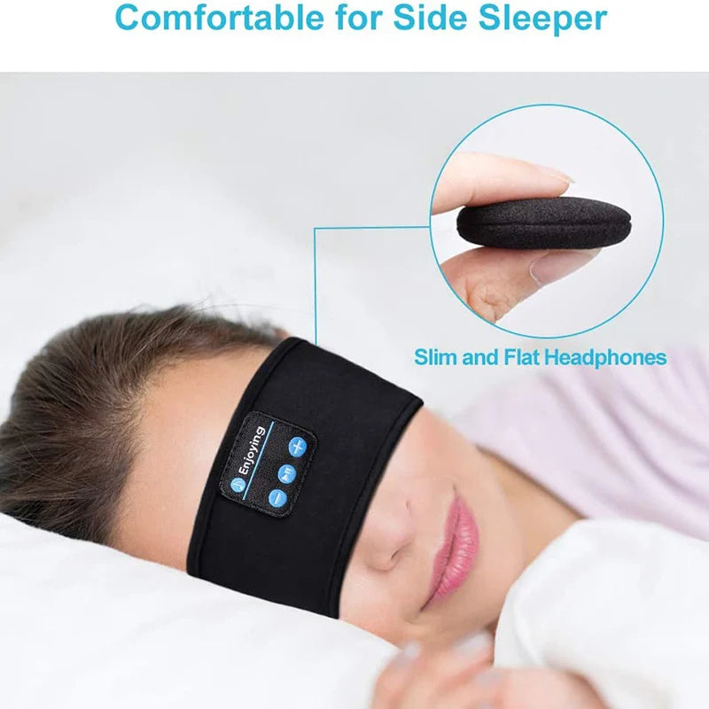 Masque de musique sans fil Bluetooth, bandeau de sport, casque anti-bruit, pour conversation, course, yoga, musique, casque de sommeil sans fil