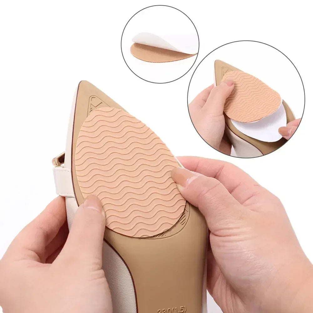 Tapis de chaussures antidérapant et résistant à l'usure, autocollants, protecteur de semelle auto-adhésif, talons hauts, autocollant pour l'avant-pied, coussinets de semelles en caoutchouc de silicone