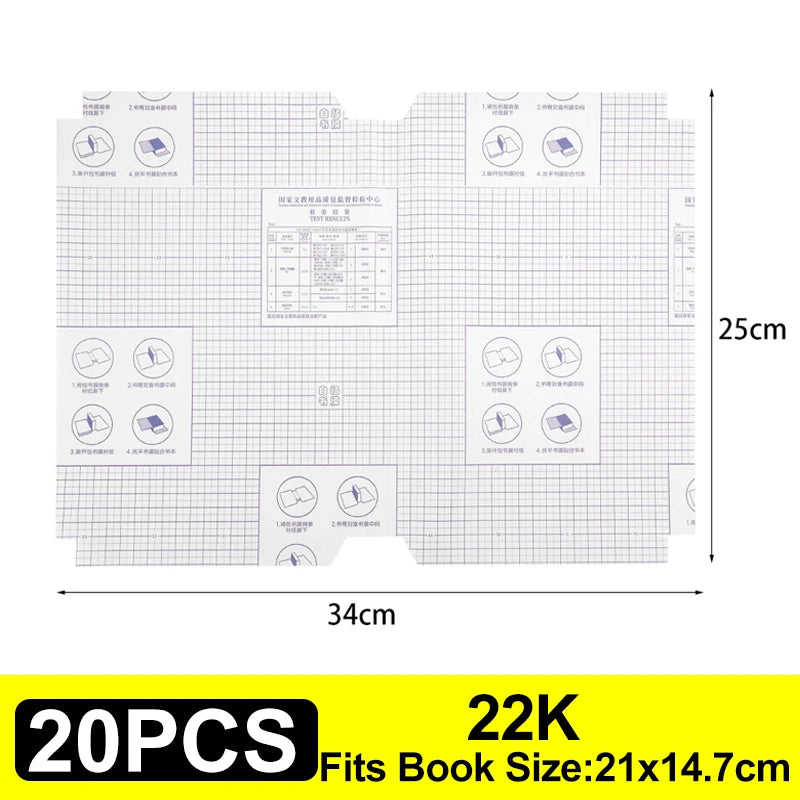 Lot de 10 à 30 protège-livres autocollants transparents et mats A4/16K/22K, imperméables, pour manuels scolaires, fournitures d'emballage
