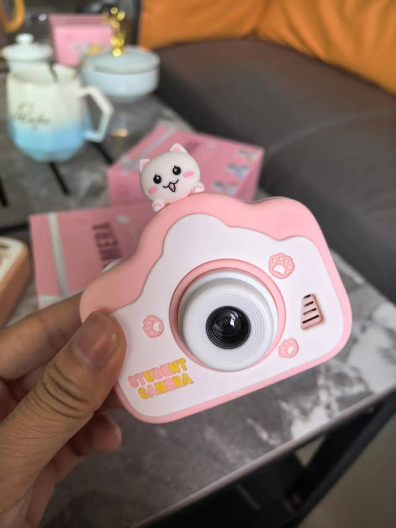 Kid Mini Camera 1080P Cartoon Selfie Toddler Digital Video Camera Toys With 32G SD Card for Boys/Girls Christmas Birthday Gifts
