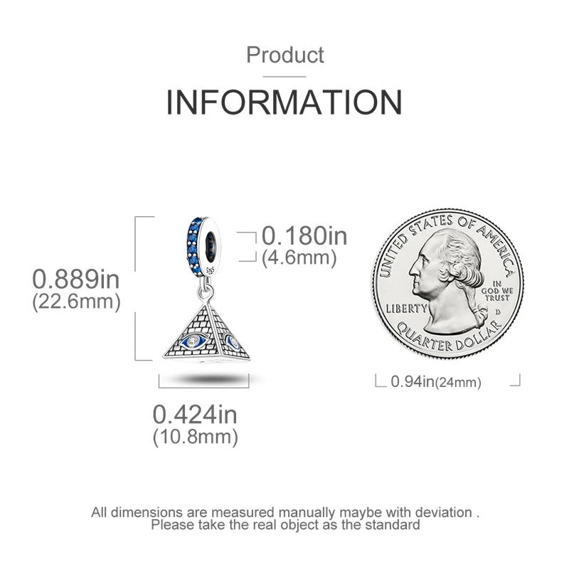 925 Sterling Silver Spots Series Charm Eiffel Tower Egypt Charms Pendant Fit MULA Original Sliver Bracelets DIY Jewelry Gifts
