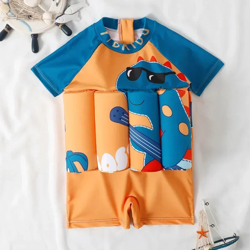 Maillot de bain une pièce pour enfants, protection contre les éruptions cutanées, imprimé dessin animé, vêtements de natation pour filles et garçons