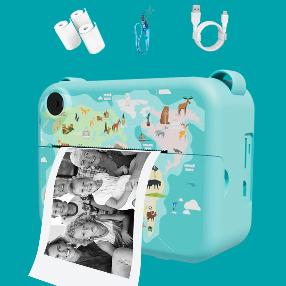 Kids Camera Instant Print Christmas Birthday Gifts for 3-12 Year Old Boys Girls Toys for Kids Age 3-10 with 3 Rolls Print Paper