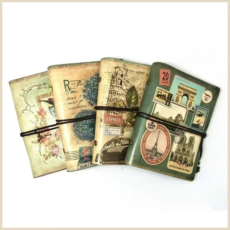 Carnet de notes vintage en cuir PU, planificateur créatif en papier kraft, carnet de croquis, agenda, carnet de notes, fournitures scolaires