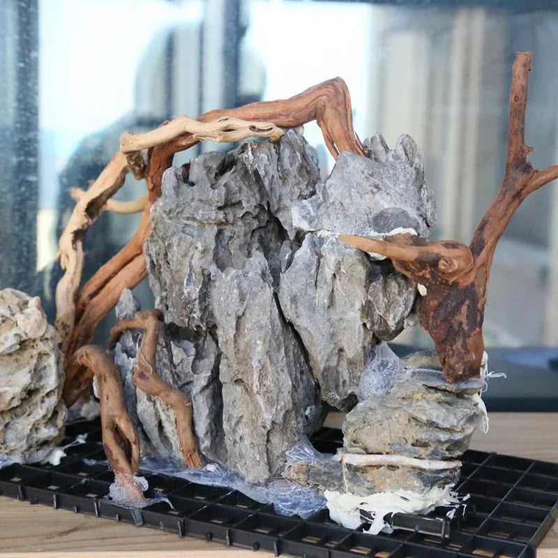 Natural Tree Trunk Aquarium Decoration Fish Tank Ornament Driftwood Cuckoo Roots Micro Landscape for Reptiles and Aquatic Decor