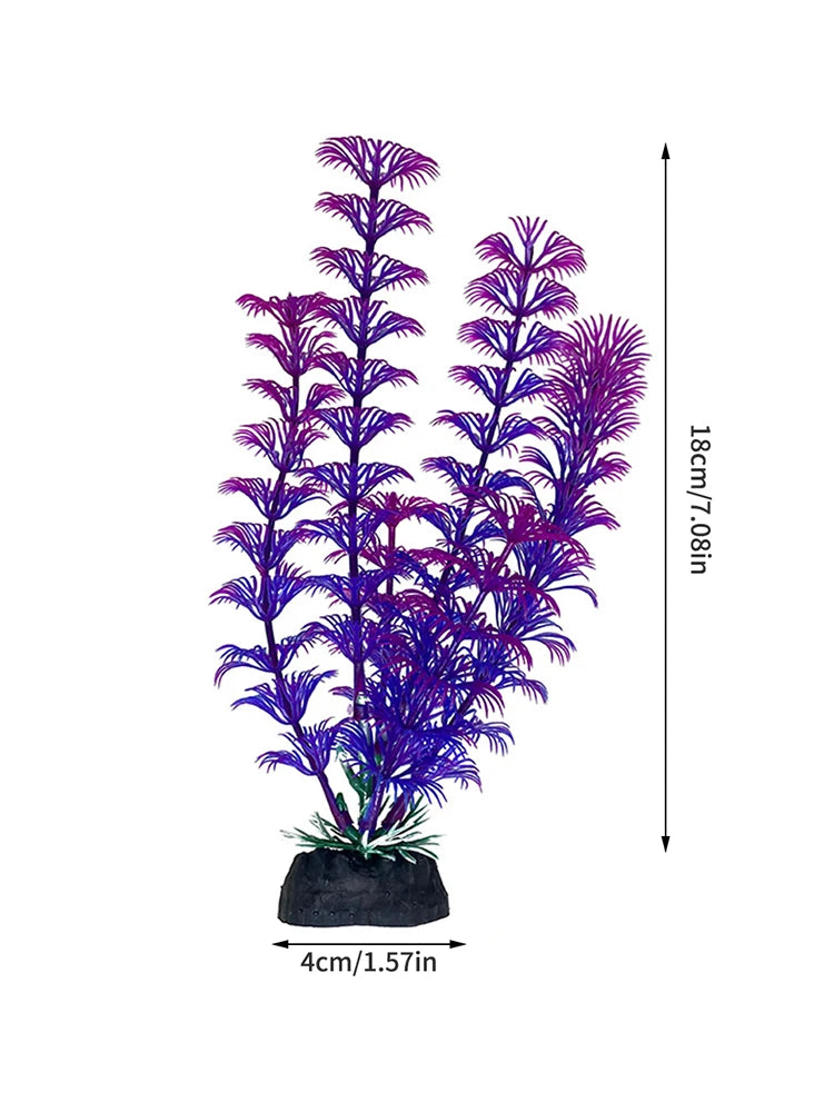 1PC Plastic Simulated Aquatic Plants For Fish Tank Landscaping, Aquarium Decoration, Seagrass Ornaments