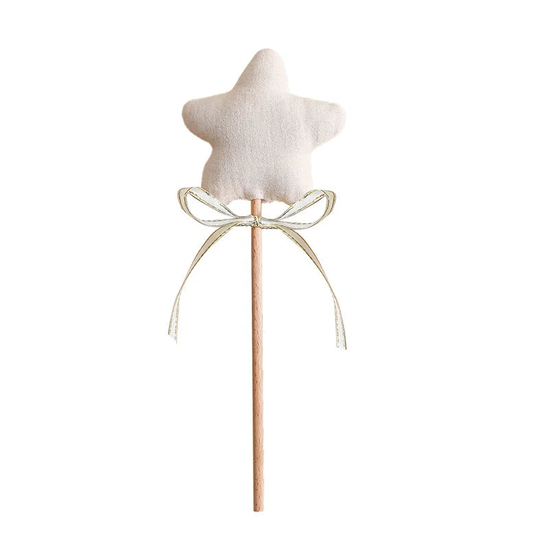 1PC Baby Wooden Star Magic Wand Rattle Play Gym Teether Toy Newborn Birthday Party Photography Prop Montessori Toys For Kid Gift