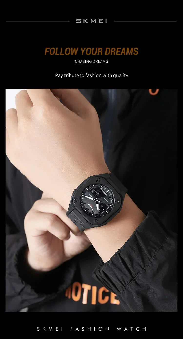 Montre SKMEI 2328 pour homme, accessoire de sport, étanche, réveil, numérique, électronique