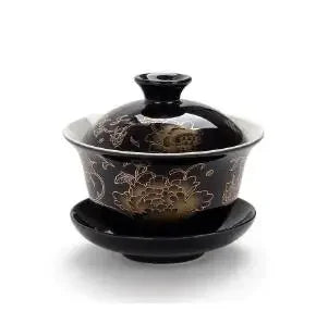 Ceramic Gaiwan Teaware,gai wan bowl large white porcelain Zisha cup Kung Fu teacup hand-painted tea bowl tea set heat-resistant