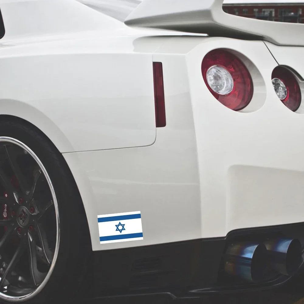 Various Size Israeli Flag Stickers Graphics Israel Flags Decor for Laptop Phone Kitchen Bedroom Wraps Cars Window Bumper Sticker