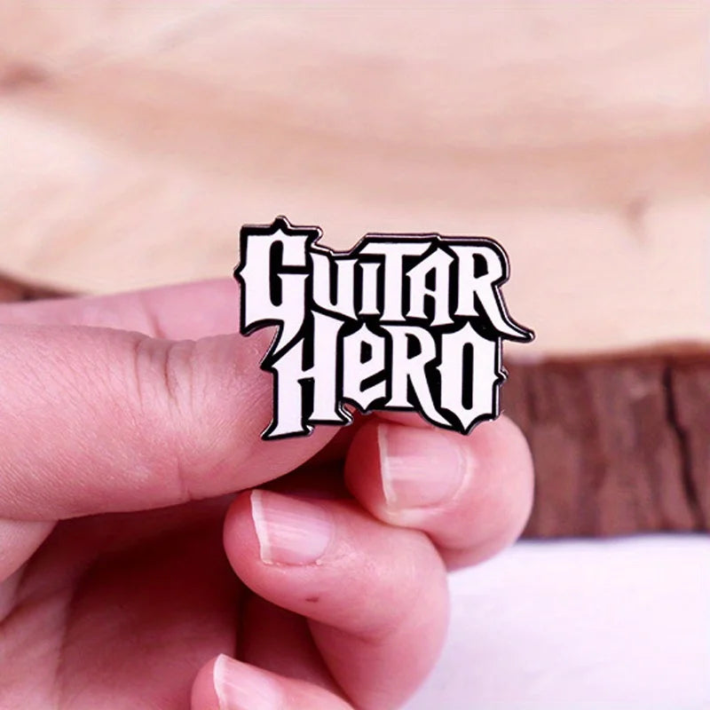 "Guitar Hero" Emblem Music Rhythm Game Brooch Enamel Pins