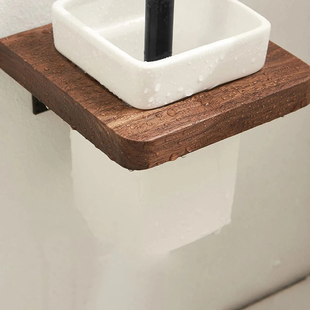 Nordic solid wood Light Luxury Towel Rack Bathroom Towel Shelf Perforated Wall Mounted Towel shelves Bathroom Accessories