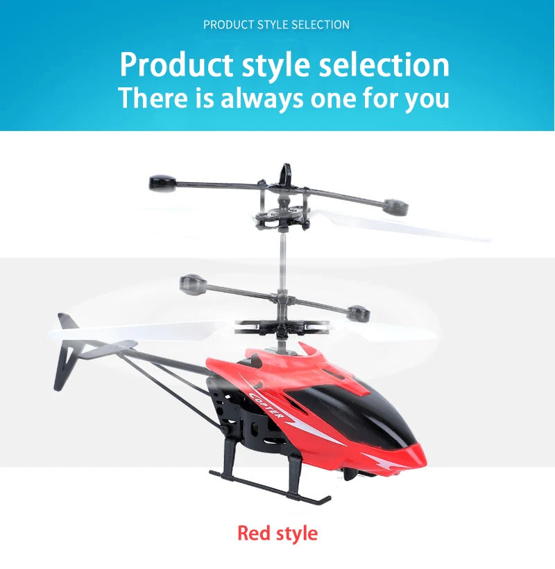 Rechargeable Mini RC Drone Remote Safe Fall-resistant RC Helicopters Drone Children Toys(No remote control battery)