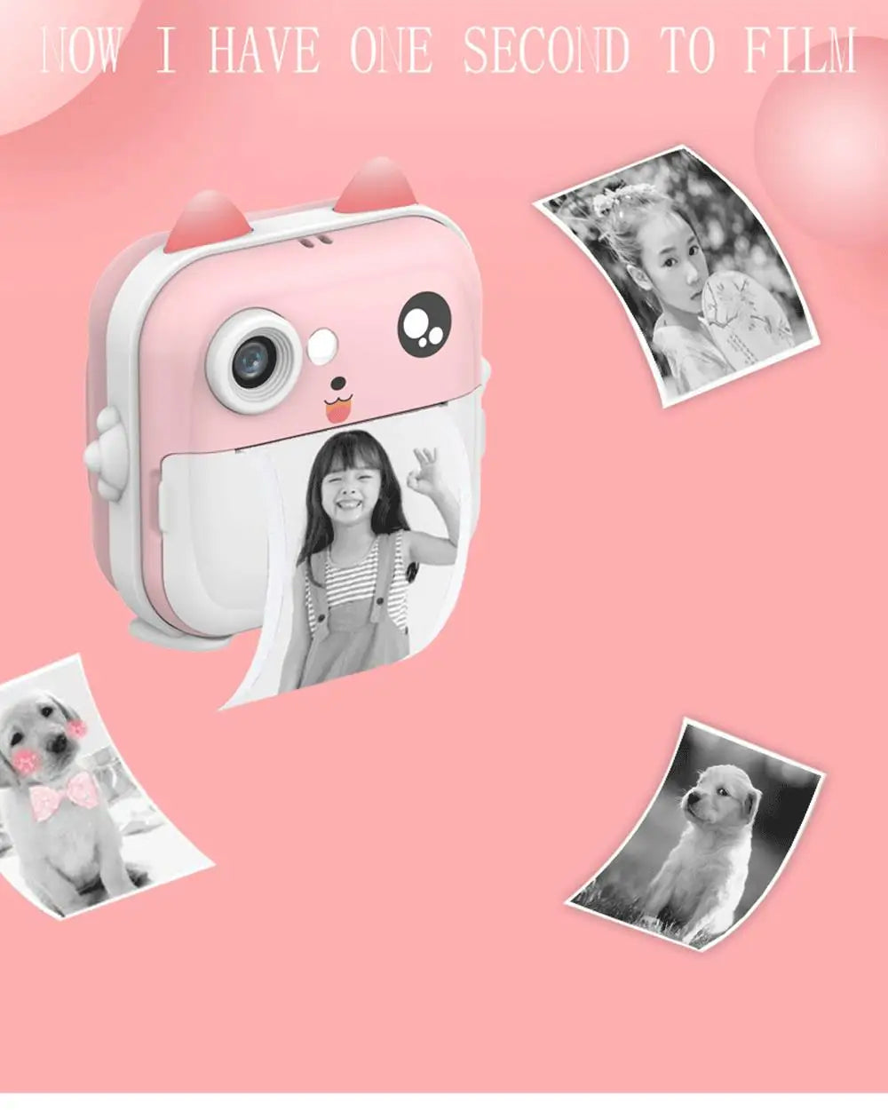 Children Kids Camera Instant Print Mini Digital Video Camera 1080P HD Screen Outdoor Kids Toy Print Thermal Paper Boy Girl Gift
