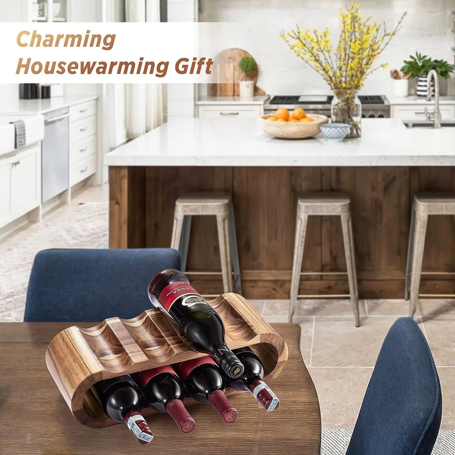 Wooden Wine Rack Wine Cellar Storage Water Bottle Organizer Wine Stand Holder for Bar Party Home Countertop Cabinet Inserts