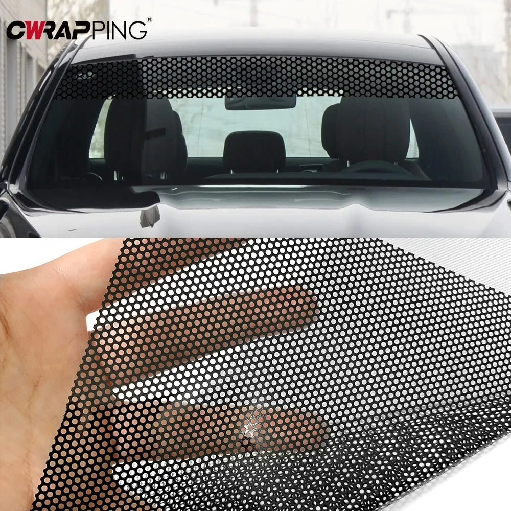 Car Front Windshield Sunshade Stickers 3D Vinyl Film Sunshade Decorative Stickers for Auto Front Windshield Decorative Sticker