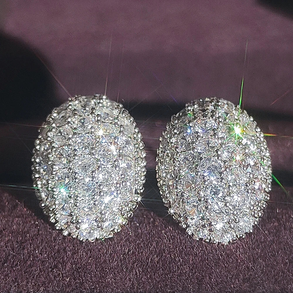 Classic Design Romantic Jewelry 2024 Fashion AAA Cubic Zirconia Stone Stud Earrings For Women Elegant Wedding Jewelry Gift E5893