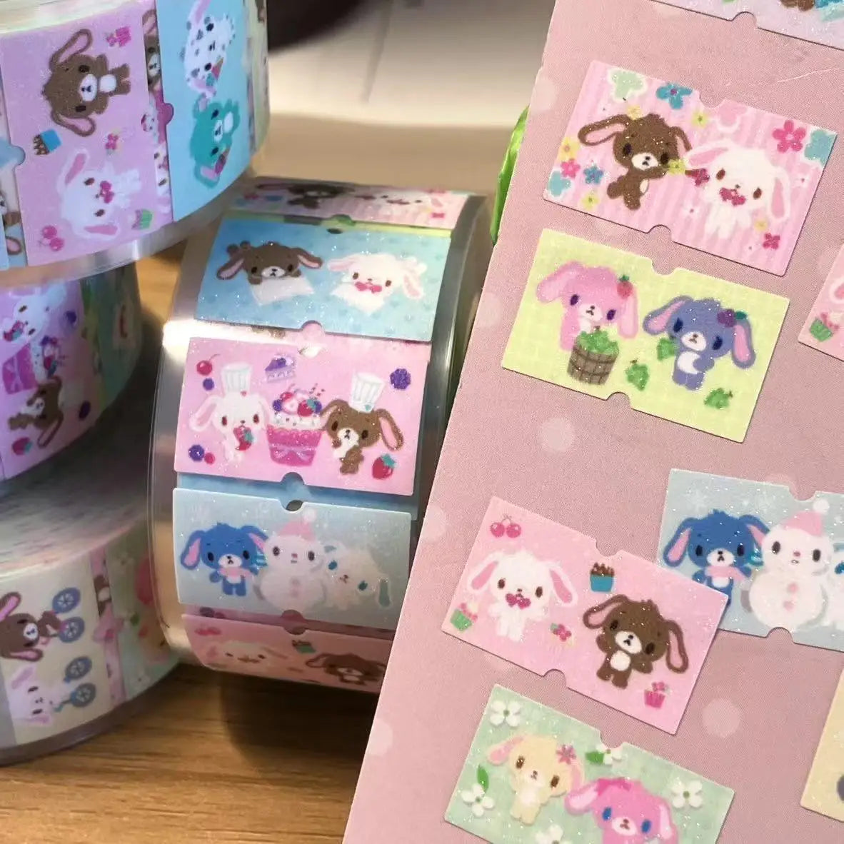 Repeat Kawaii Sanrio Sugarbunnies Cartoon Label Stickers Creative Peripherals Hand Account Notes Decorative Sealing Stickers