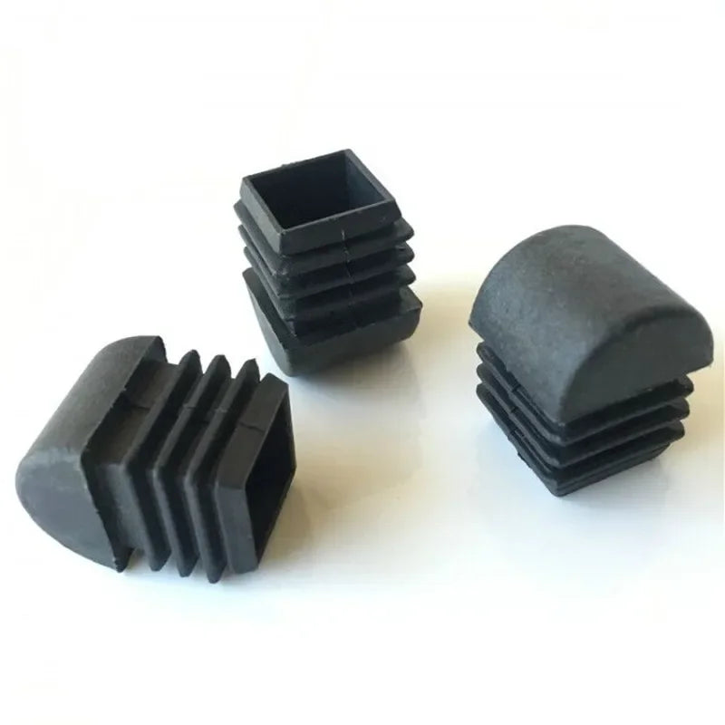 Lot de 4 embouts carrés en plastique pour tubes et tuyaux, bouchons pour pieds de table, chaises, meubles, protection de pieds de nivellement