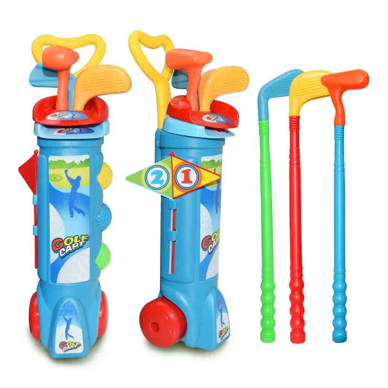 Ensemble de clubs de golf pour enfants, jouets de sport d'intérieur et d'extérieur rétractables, jeux de golf pour parents et enfants, jouets interactifs d'extérieur