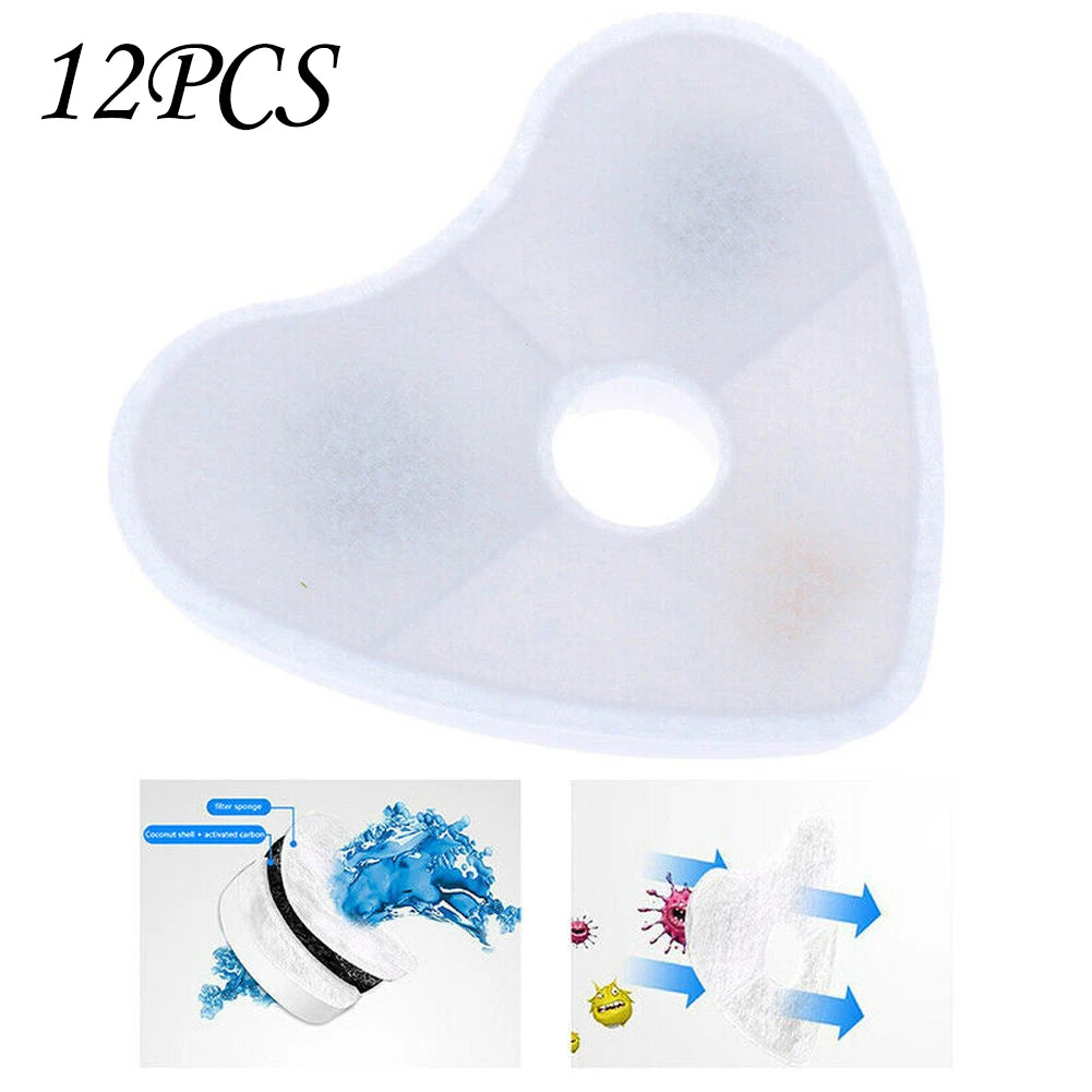 Hot Activated Carbon Filters For Automatic Cat Water Fountain Indoor Pets Drinking Filter Heart Shaped Artifact Pet Dispenser