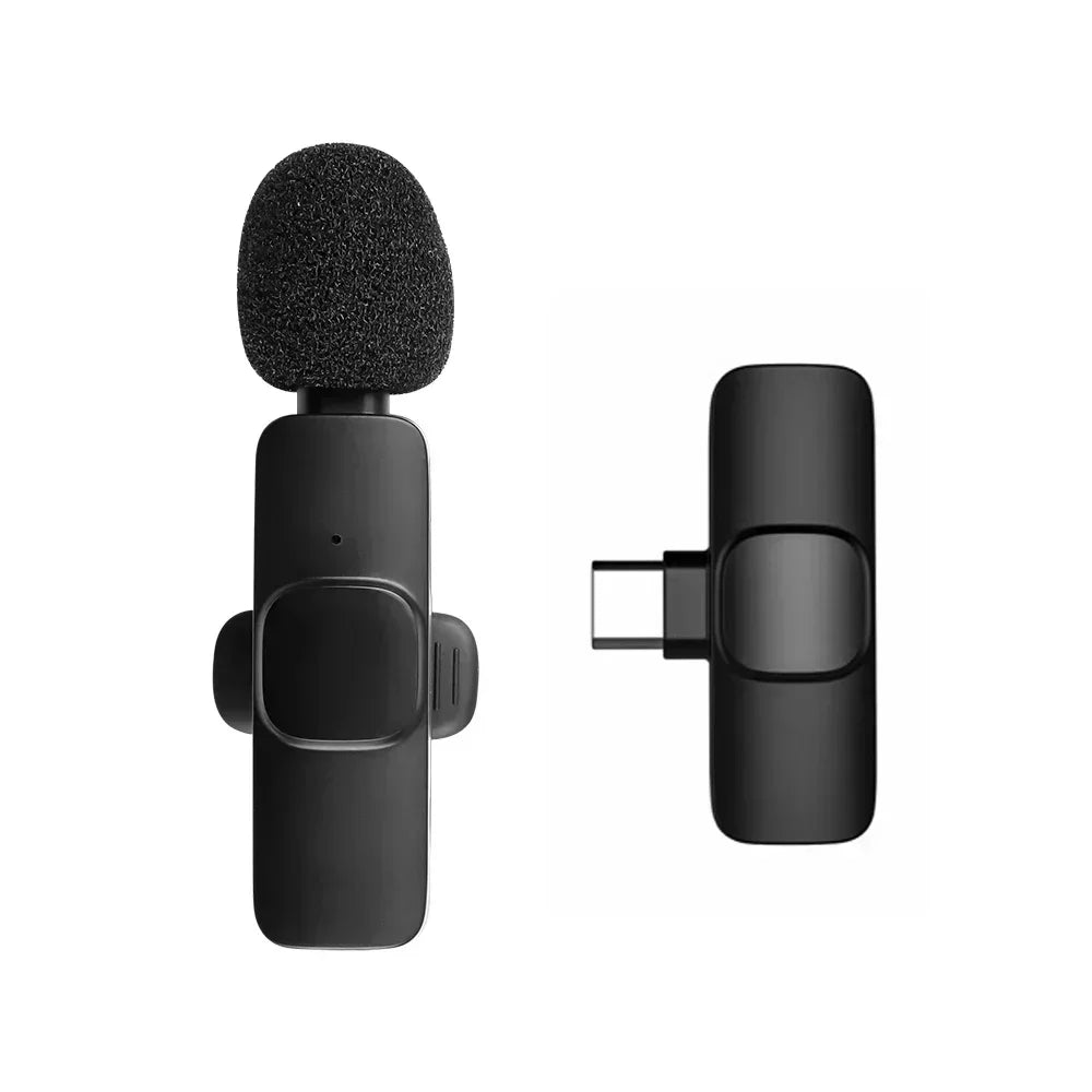 Portable Wireless Lavalier Microphone for Live Streaming/YouTube/TikTok/Facebook Live Noise Reduction Mic For iPhone/Android