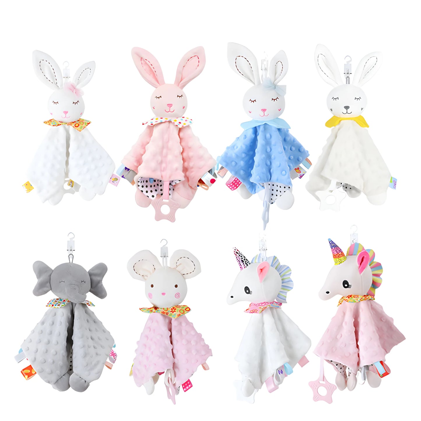 Baby Early Sensory Toys Cartoon Wrist Ring Socks Bed wrapping, bed hanging, soothing cloth toy, sleep soothing towel Baby Rattle
