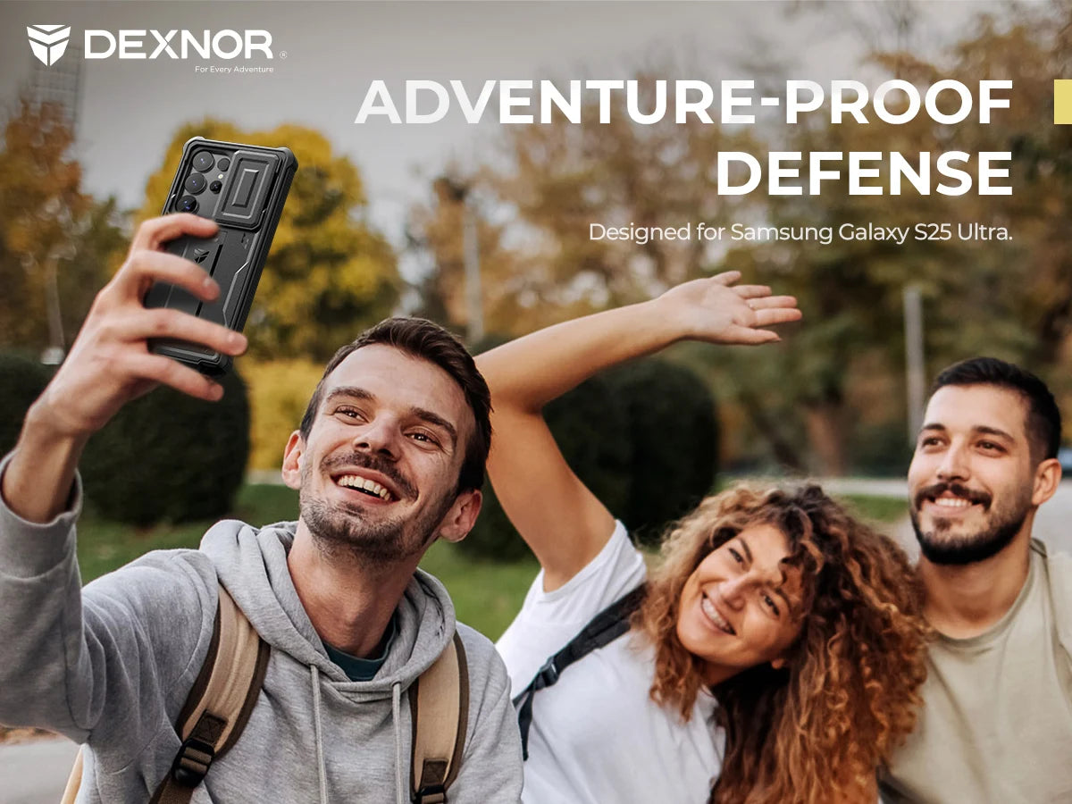 Dexnor For Samsung Galaxy S25 Ultra 2025 Case Full Body Rugged Case with Camera Cover & Built-in Screen Protector Kickstand Case