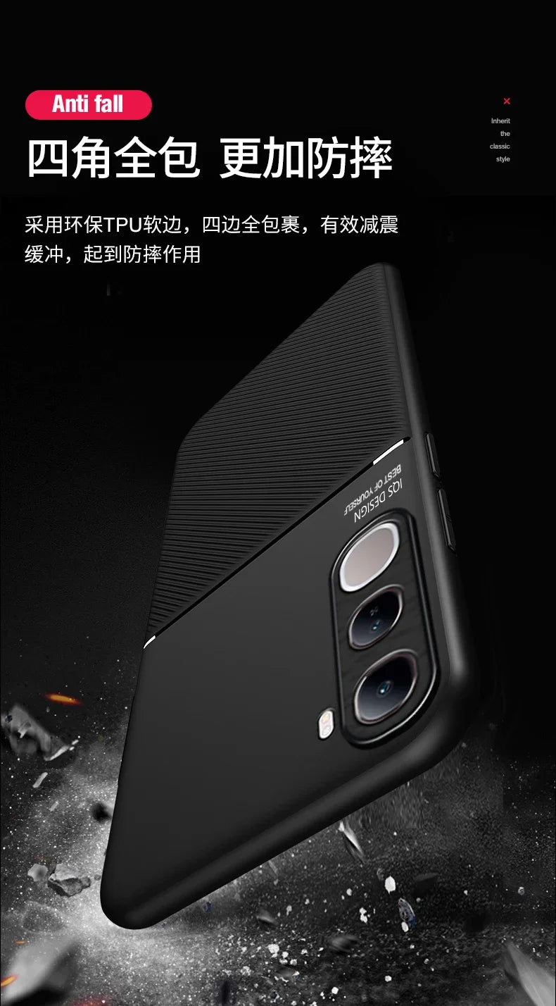 Magnetic Car Phone Case for vivo V40 Lite 4g/5G Prov40 vivo Magnet Metal Soft TPU Shockproof Cover VIVO V40 pro V 40 v40 lite 4G