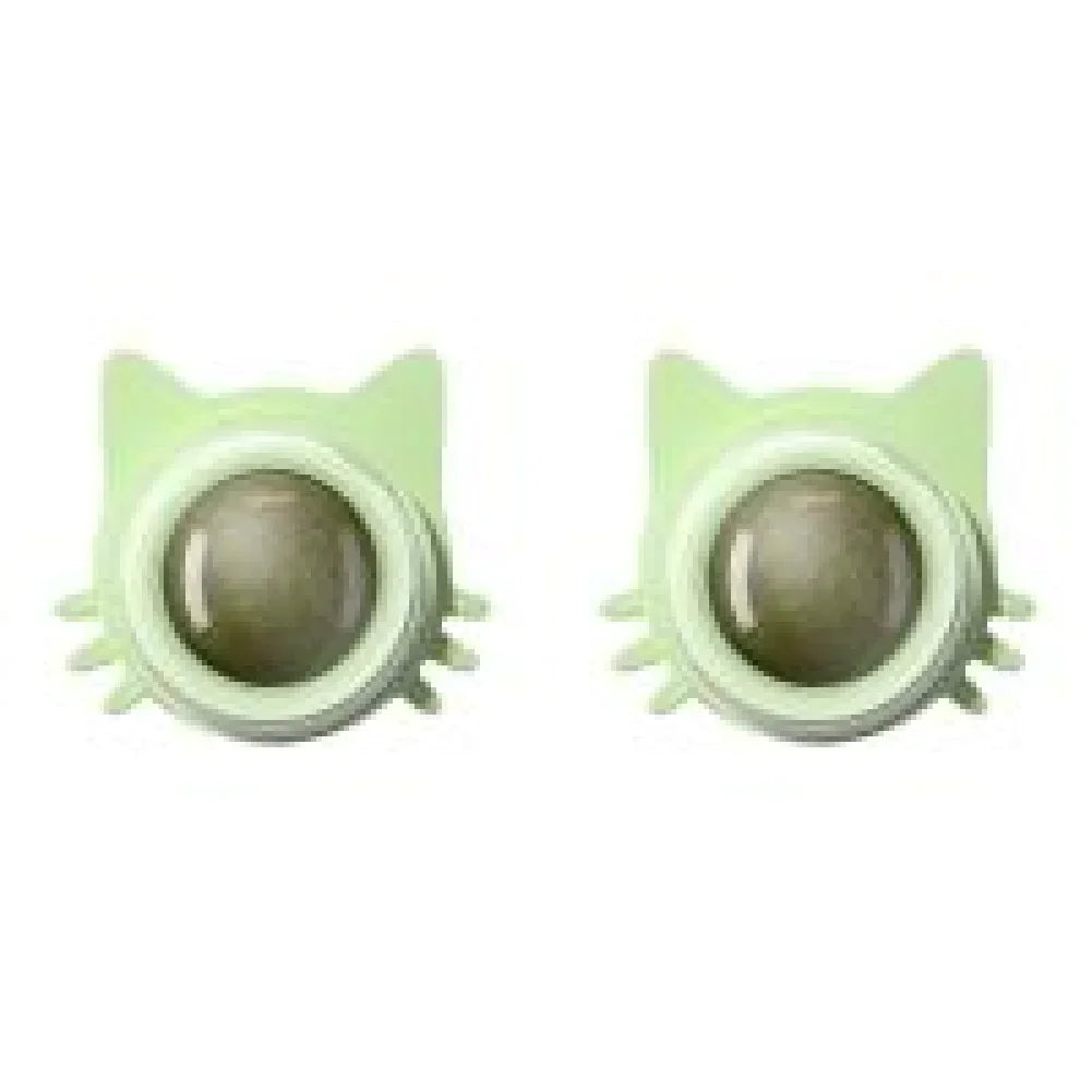 Lot de 1 à 5 balles murales rotatives à l'herbe à chat pour chaton, jouets à mâcher à lécher, nettoyage des dents, jouet à mordre pour chat d'intérieur, fournitures pour animaux de compagnie