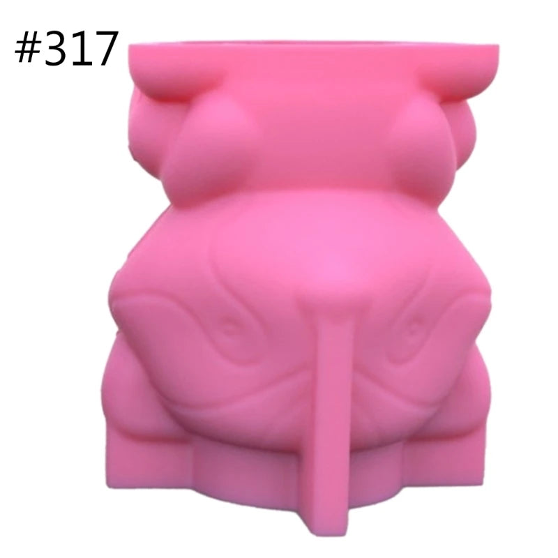 MXME Creative-Resin Plant Pots Silicone Mold Flower Pots Resin Mold Pen Holder Vase Epoxy Casting Mold
