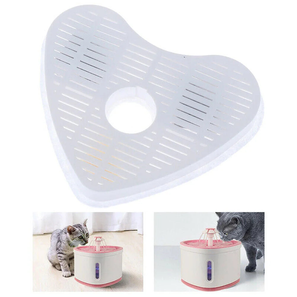 Hot Activated Carbon Filters For Automatic Cat Water Fountain Indoor Pets Drinking Filter Heart Shaped Artifact Pet Dispenser