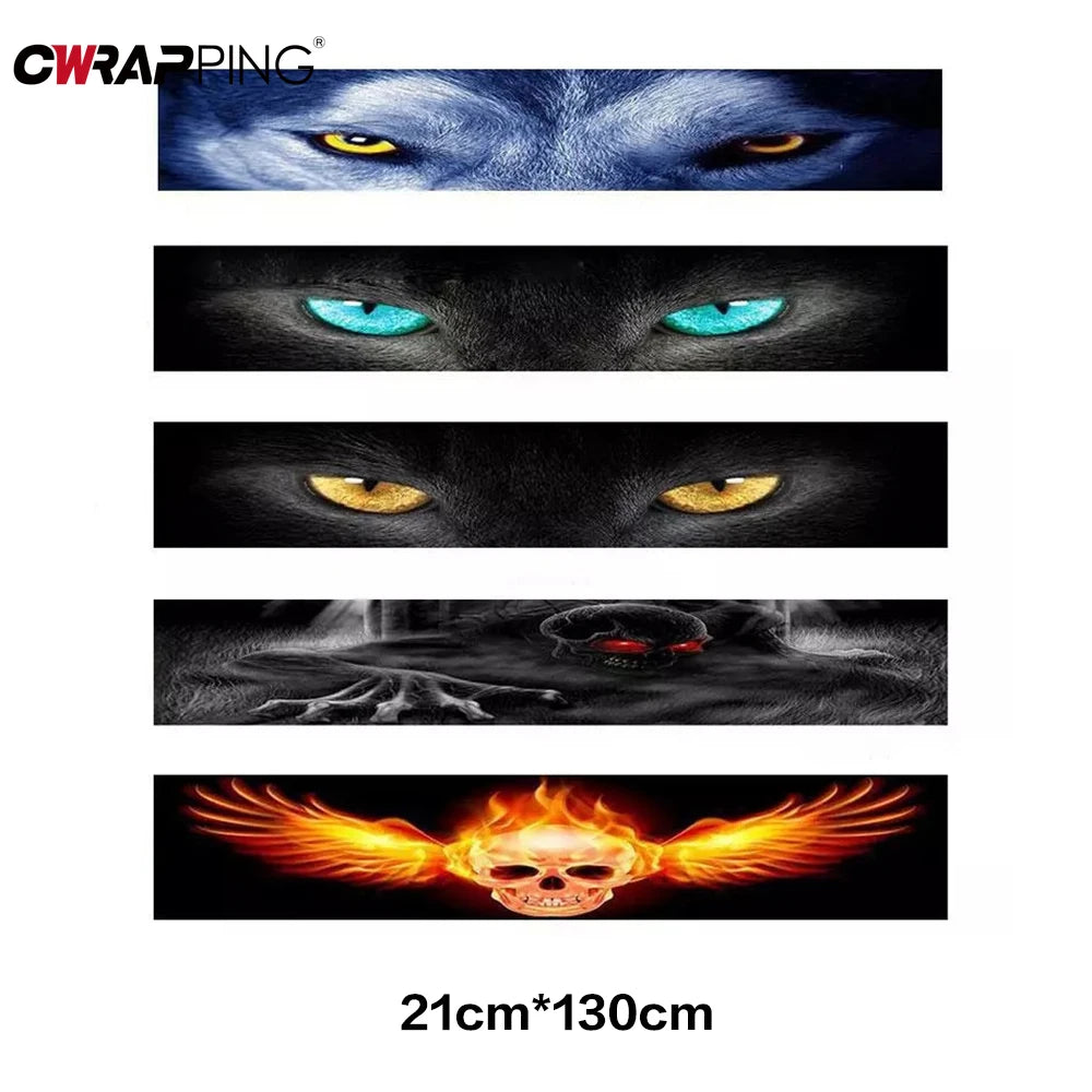 Car Front Windshield Sunshade Stickers 3D Vinyl Film Sunshade Decorative Stickers for Auto Front Windshield Decorative Sticker