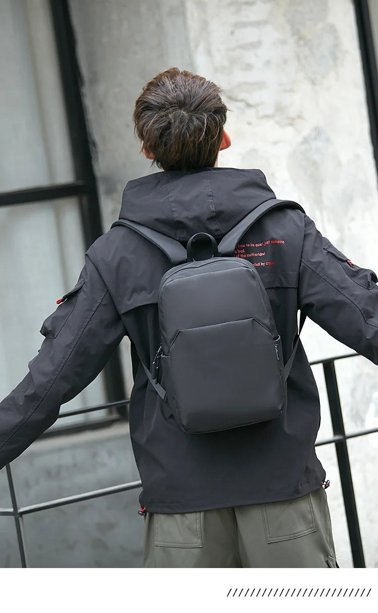 Mini sac à dos en toile pour homme, tendance, noir, cartable, petit sac japonais, sac de voyage, étanche