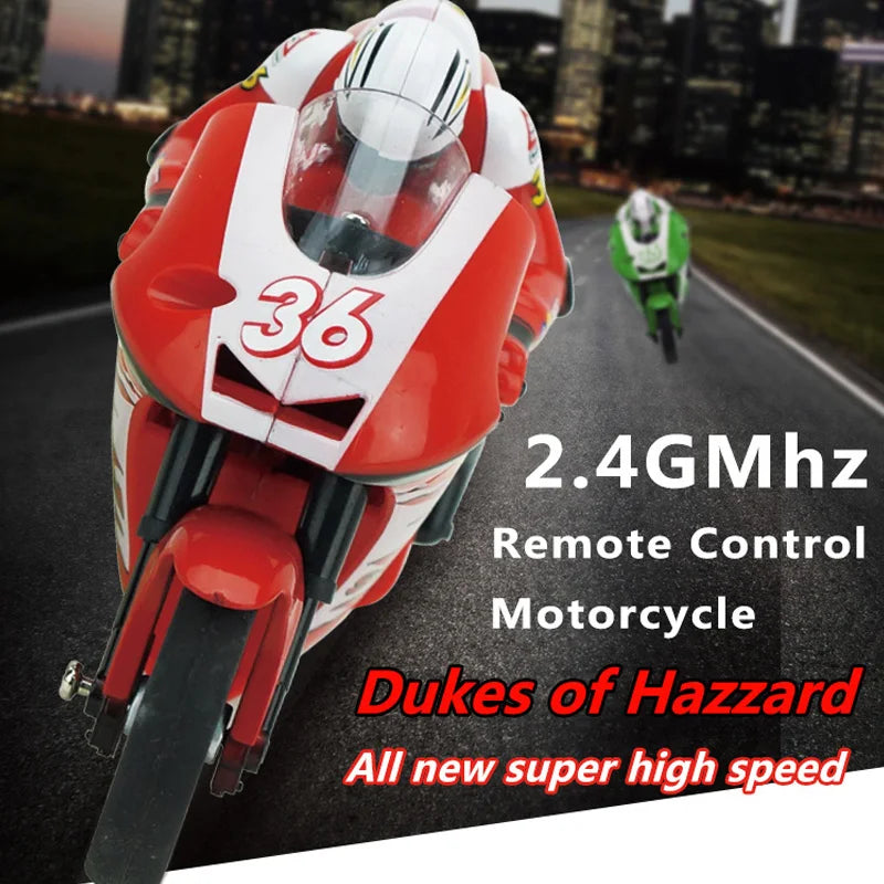 RC1:32 high-speed motor simulation shock absorber Race motorcycle charging 2.4Ghz Parent-child interactive boy's holiday toy