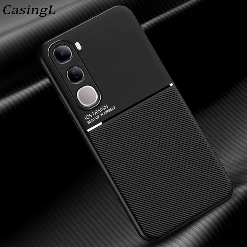 Magnetic Car Phone Case for vivo V40 Lite 4g/5G Prov40 vivo Magnet Metal Soft TPU Shockproof Cover VIVO V40 pro V 40 v40 lite 4G
