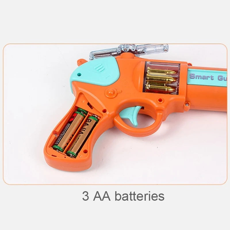 Pistolet jouet pour enfants, flash électrique, musique, projection rotative colorée, son et lumière, cadeau pour enfants